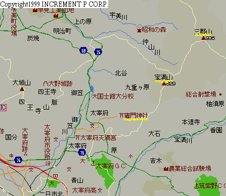 宝満山周辺地図